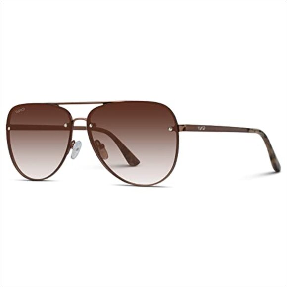 Oversized Aviator Sunglasses with Polarized Gradient Lenses main image 4